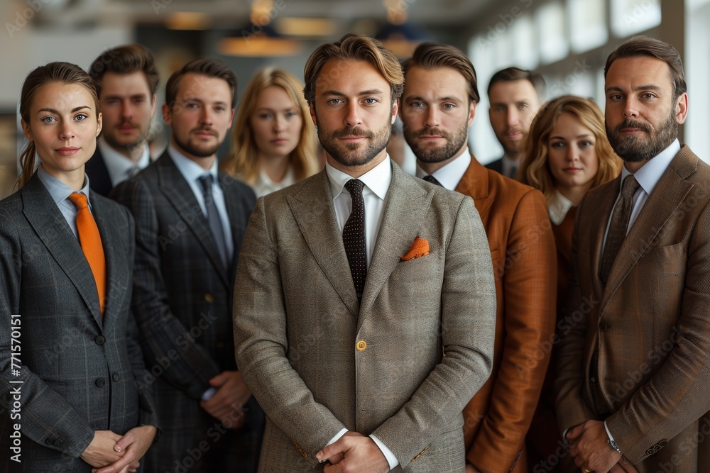 Group ambition: Business leaders come together, symbolizing their shared goals. Group ambition: Business leaders come together, symbolizing their shared goals.