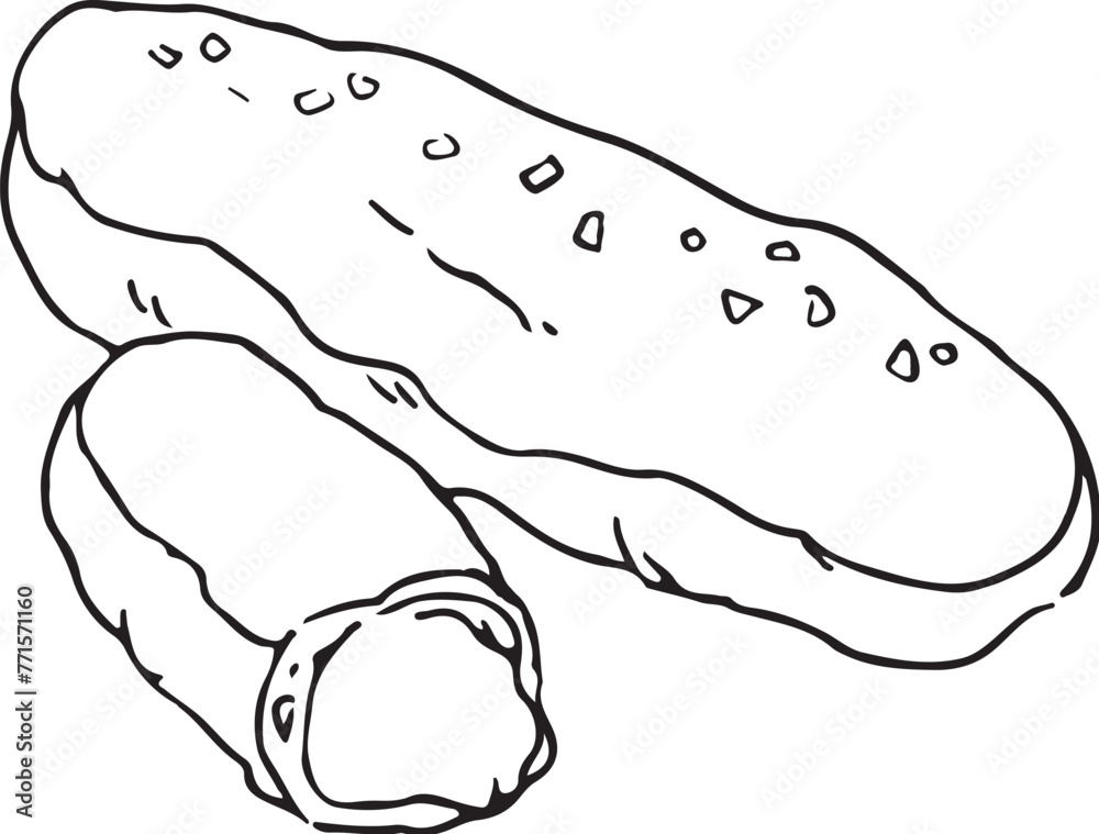 Fototapeta premium エクレア線画