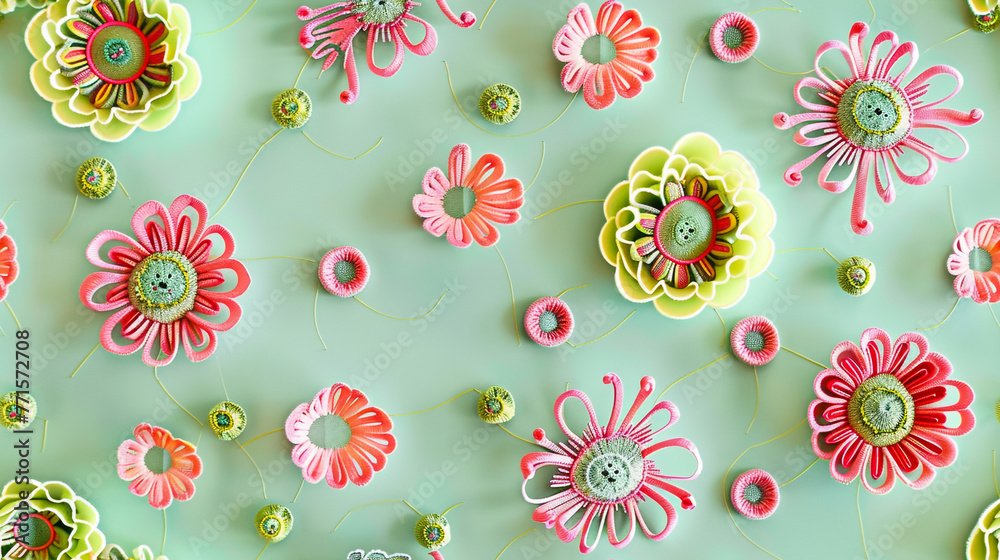 seamless floral flower pattern with background