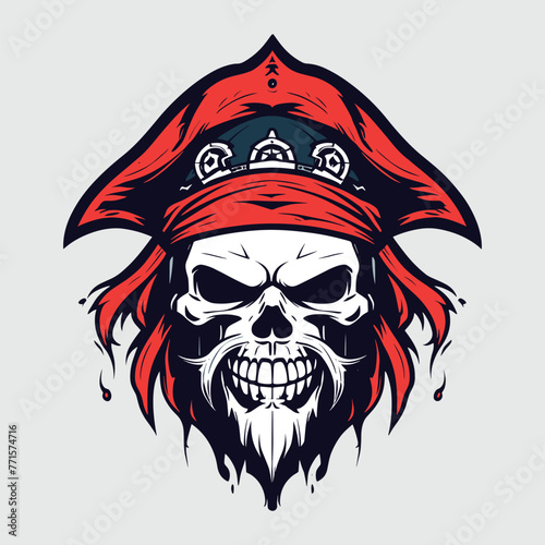 vintage pirate head vector mascot