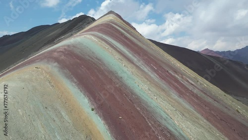 Shot of the Rainbow Mountain (Montana de Siete Colores) in Peru.