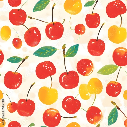 Ripe and Delicious A Vibrant Cherry Showcasing Natures Sweet Summer Bounty