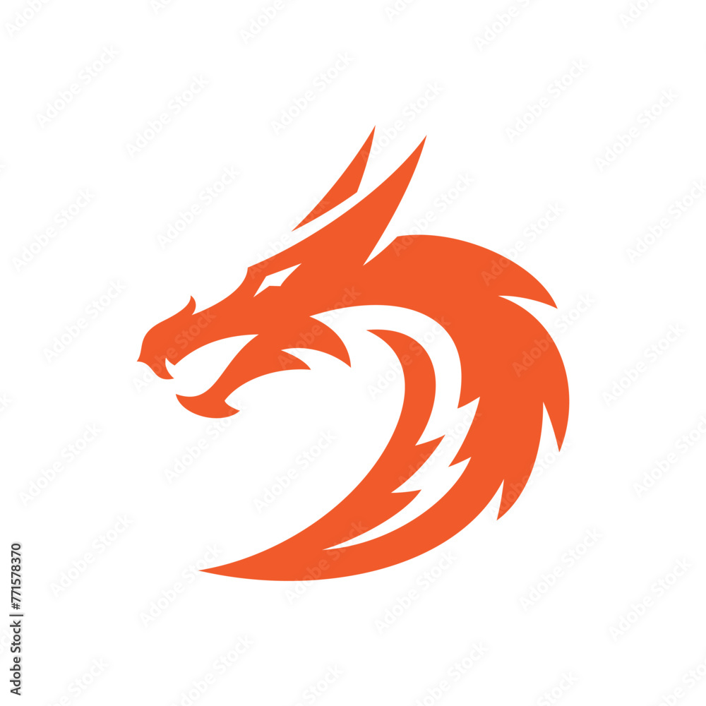 Creative Dragon with Initial Letter D Logo Design. Dragon Head Vector Illustration Creative Dragon with Initial Letter D Logo Design. Dragon Head Vector Illustration