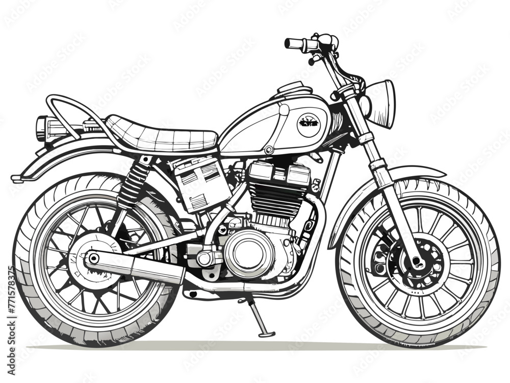 Highly detailed vector of a motorbike. Highly detailed vector of a motorbike.