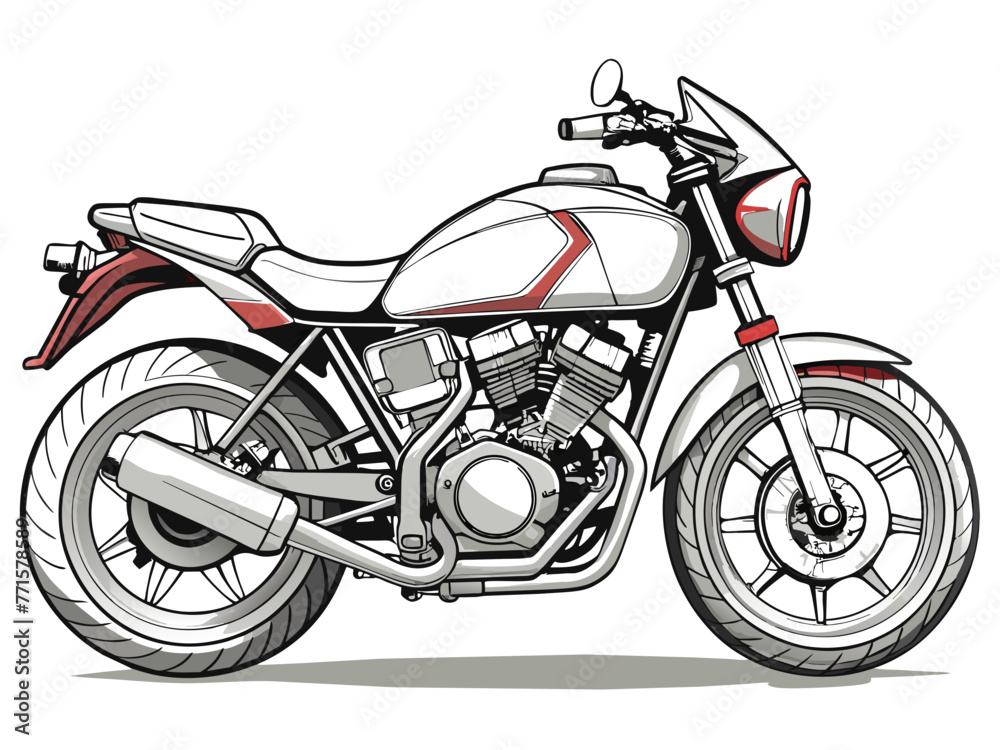 Highly detailed vector of a motorbike. Highly detailed vector of a motorbike.