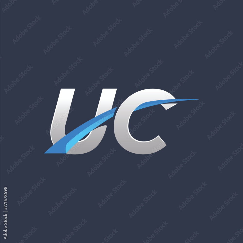 Uc Letters Initial letters UC vector illustrations designs with overlapping swoosh ...
