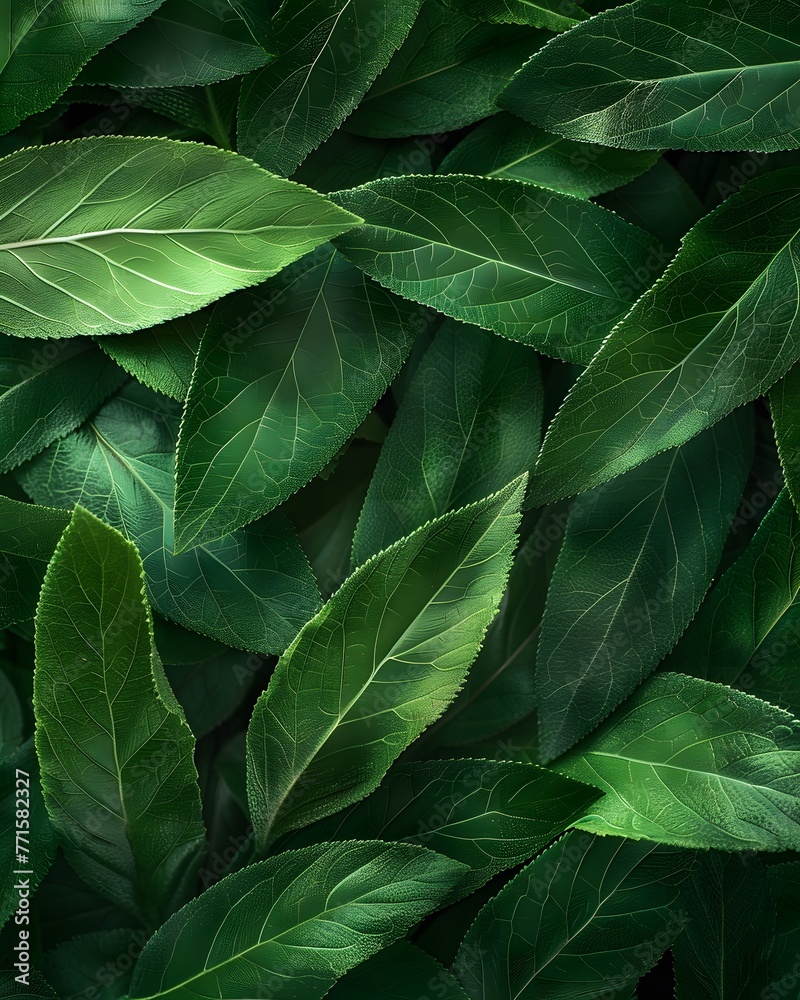 green tree leaves top view. Floral background green tree leaves top view. Floral background