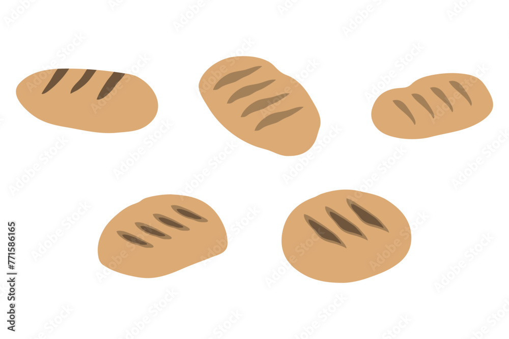 Bread icon set. Food vector Bread icon set. Food vector