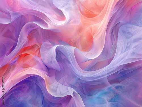 Colorful abstract background, cute swirls of pastel hues, soft texture, playful design