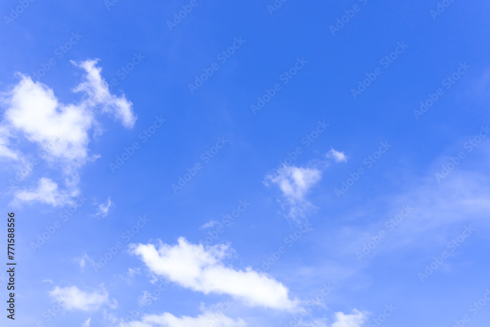 Beautiful blue sky with strange shape of clouds in the morning or evening used as natural background texture in decorative art work Beautiful blue sky with strange shape of clouds in the morning or evening used as natural background texture in decorative art work