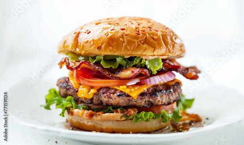 Flavorful Feast: Dive into an Appetizing Tasty Burger!