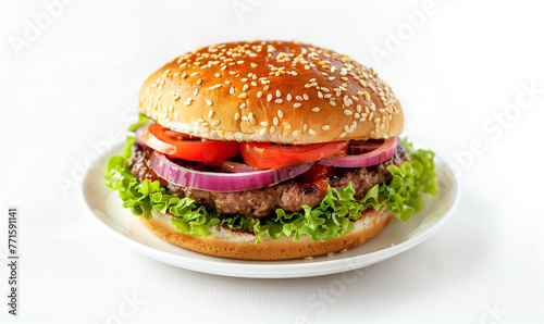 Grilled Goodness: Dive into an Appetizing Tasty Burger!