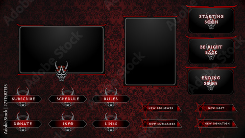 Evil  Complete Overlay with all Screen, Panels and Alerts.