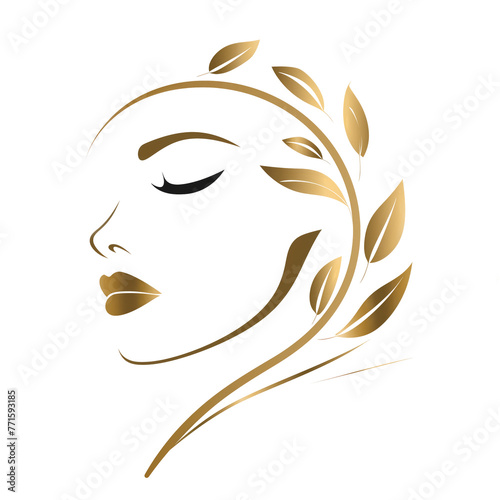Minimalistic abstract portrait of a woman