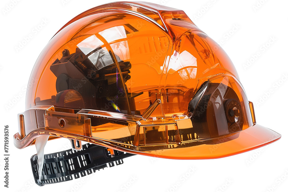 Naklejka premium Safety Hard Hat on Transparent Background
