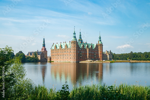 View of Frederiksborg castle in Hillerod, Denmark photo