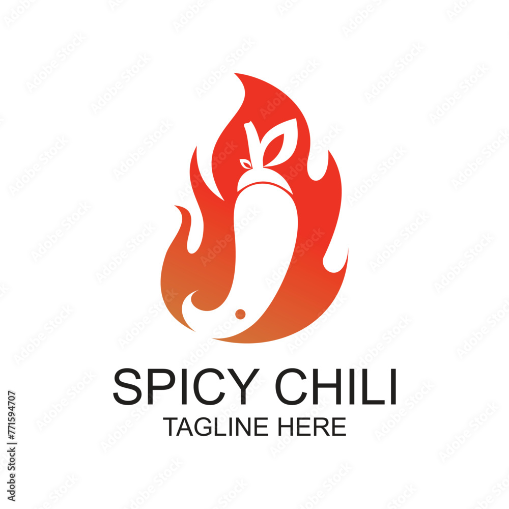 Chili logo design simple concept Premium Vector Chili logo design simple concept Premium Vector