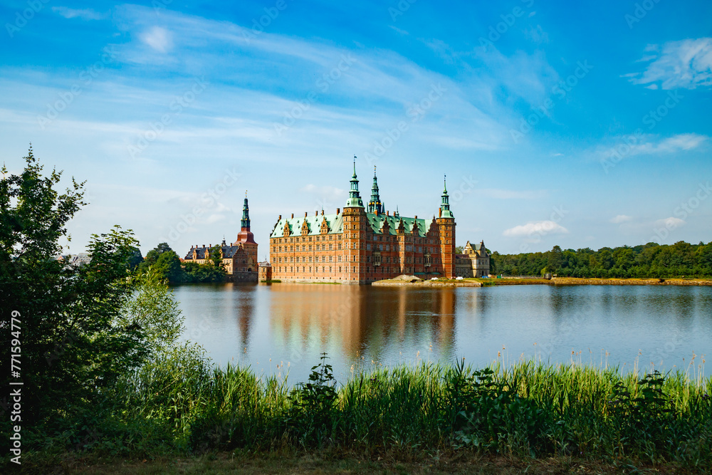 View of Frederiksborg castle in Hillerod, Denmark View of Frederiksborg castle in Hillerod, Denmark