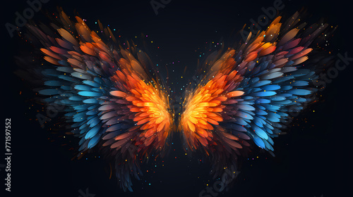 abstract glowing wings © jiejie