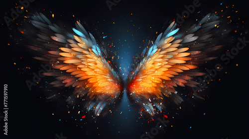 abstract glowing wings © jiejie