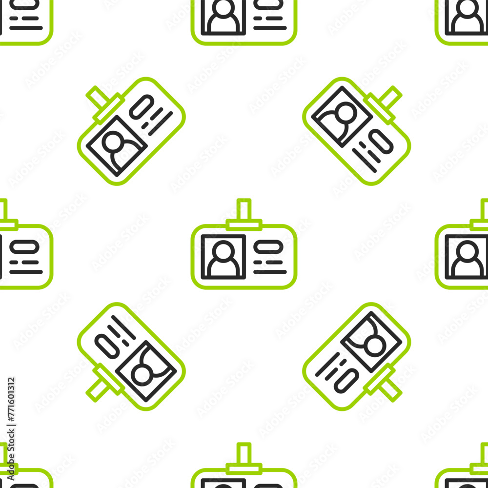 Line Identification badge icon isolated seamless pattern on white background. It can be used for presentation, identity of the company, advertising. Vector Line Identification badge icon isolated seamless pattern on white background. It can be used for presentation, identity of the company, advertising. Vector