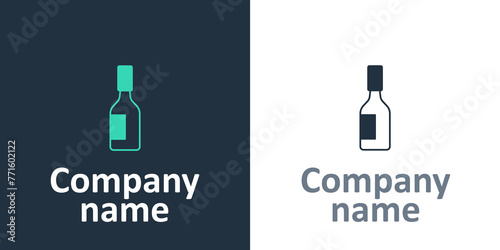 Logotype Tabasco sauce icon isolated on white background. Chili cayenne spicy pepper sauce. Logo design template element. Vector
