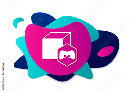 Color NFT Digital crypto art icon isolated on white background. Non fungible token. Abstract banner with liquid shapes. Vector