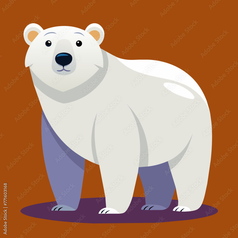 Fototapeta premium polar bear cartoon illustration