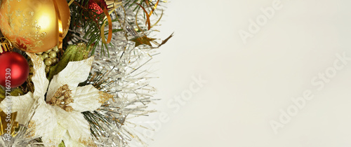 Christmas balls with tinsel...