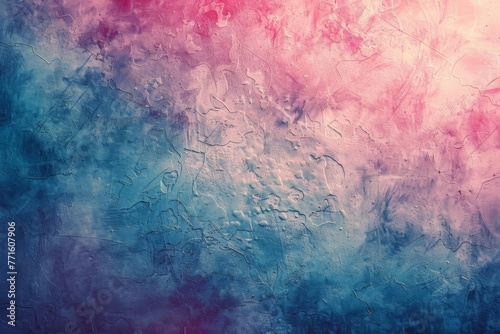 Abstract grunge background, pink blue gradient with light effects