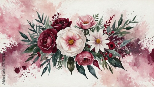 vintage wedding bouquet of pink and red flowers 