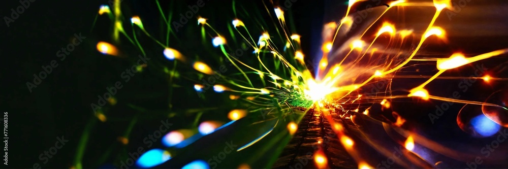 Fototapeta premium abstract christmas lights