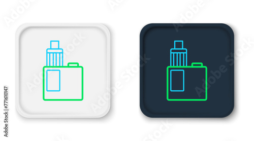 Line Vape mod device icon isolated on white background. Vape smoking tool. Vaporizer Device. Colorful outline concept. Vector