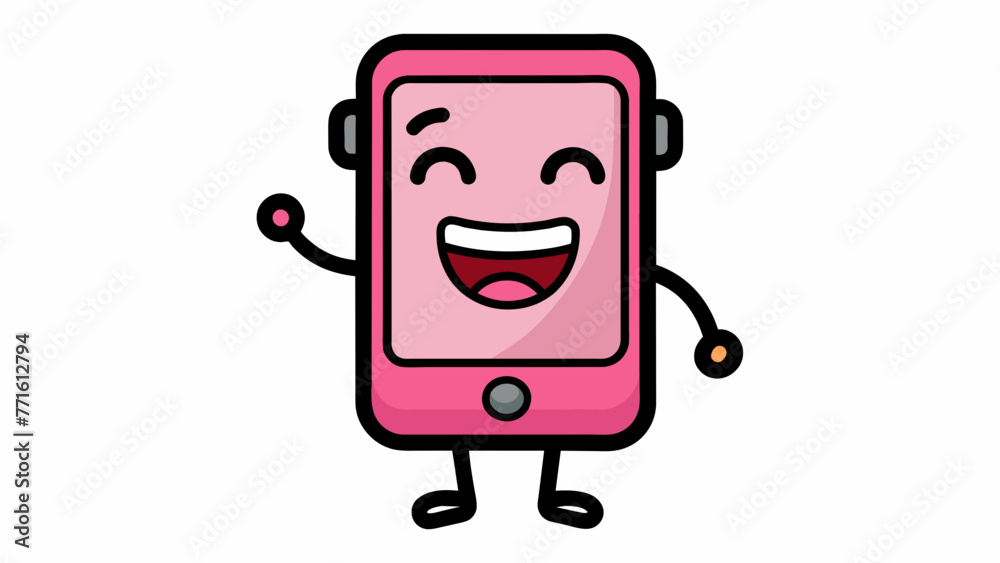  a-smiling-anthropomorphic-pink-smartphone