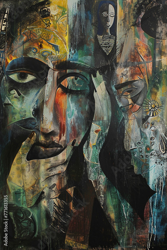 A scene painted with the whispers of semiotic interplay, where beauty and thought cross paths, orchestrated by the invisible hand of the mind.