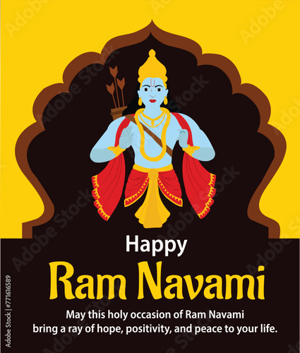 Happy Ram Navami Indian Festival celebration  design