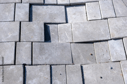 Damage to paving slabs