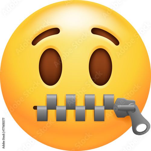 Zipper Mouth Quiet Secret Emoji Icon