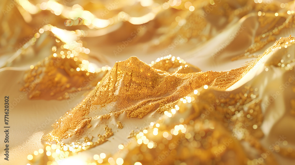 Golden sand texture background. Generative AI. Golden sand texture background. Generative AI.