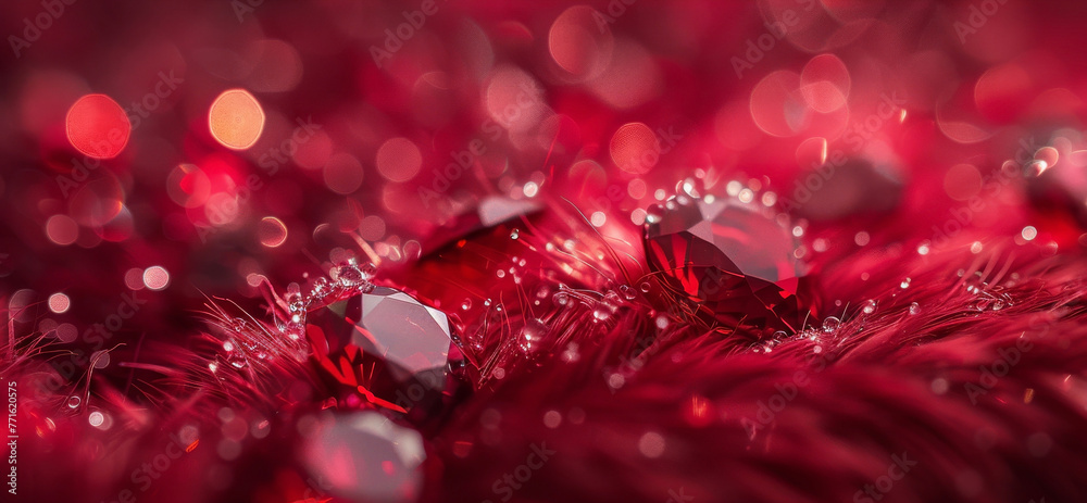 Precious rubies on a fuzzy fabric, deep and inviting, Precious rubies on a fuzzy fabric, deep and inviting,