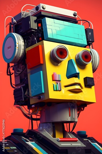 3D Anthropomorphic Pop Art Robot: A Visionary Fusion of Technology and Creativity photo