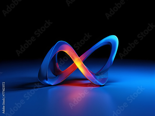 Rainbow infinity sign. Modern technologies.