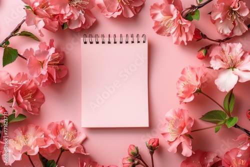 word wedding checklist note paper on pink flower background