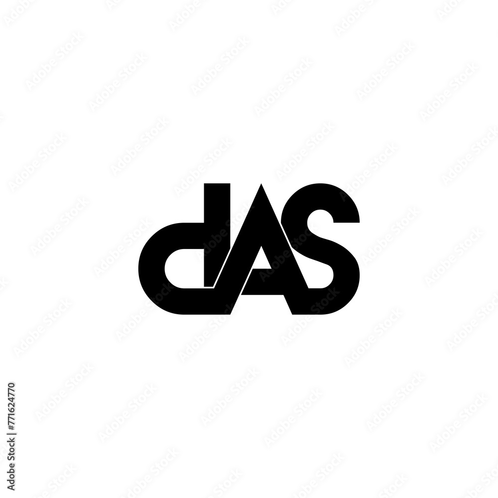 das lettering initial monogram logo design