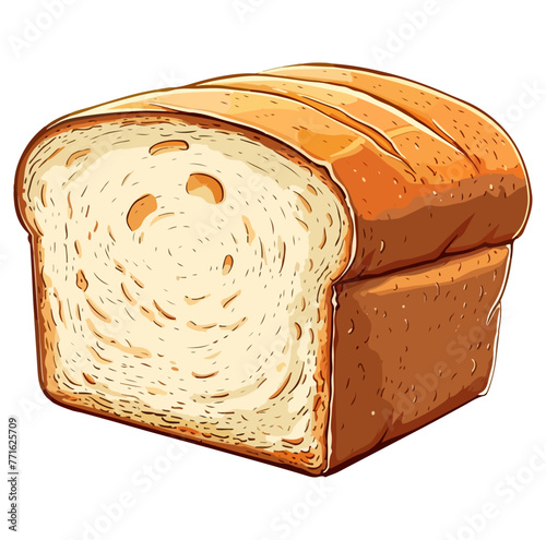Loaf of white bread