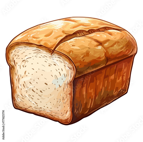 Loaf of white bread