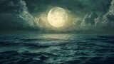 Serenade of Moonlit Waves: Embracing Tranquility by the Sea