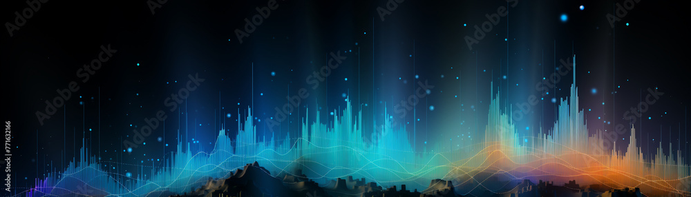 Animated graph showing stock growth, finance firm ad, dynamic backdrop, optimistic trend visual - obrazy, fototapety, plakaty 