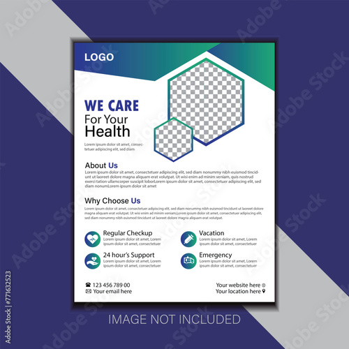 Healthcare flyer design template