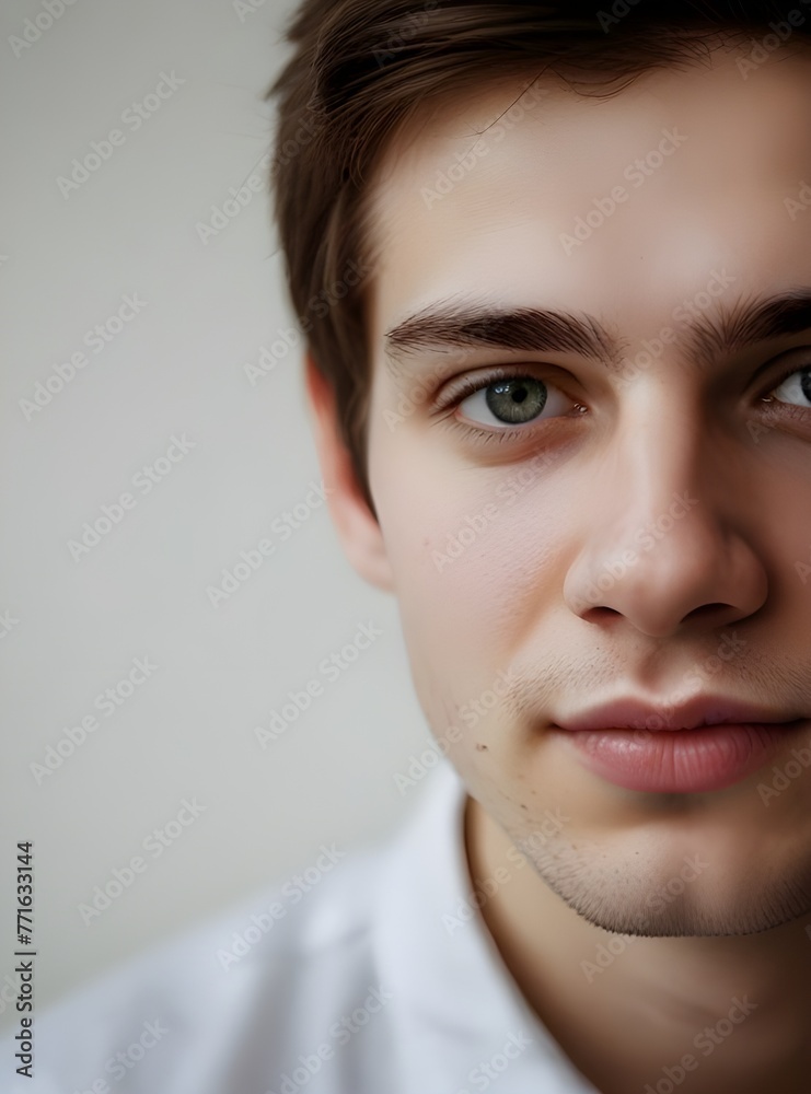 Close up portrait of handsome man. Generative AI Close up portrait of handsome man. Generative AI